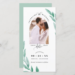 Photo Arch, Sage Wedding Save The Date Bookmark