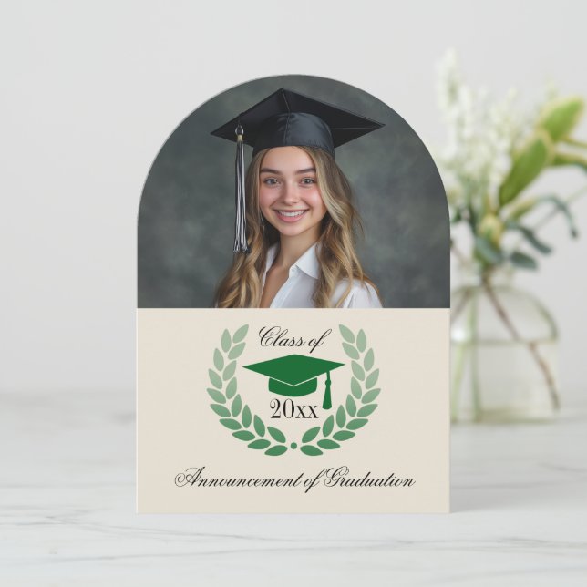 Photo Arch School College Graduation Announcements (Standing Front)