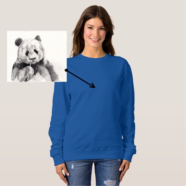 Photo, Art, Replace Image Ladies Basic Dark Sweatshirt (Creator Uploaded)