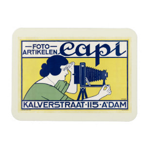 Photo Art Studio, Amsterdam, Vintage Style Magnet