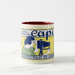 Photo Art Studio, Amsterdam, Vintage Style Two-Tone Coffee Mug