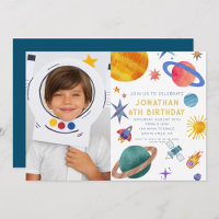Photo Astronaut Planets Space Boy Birthday
