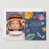 Photo Astronaut Planets Space Boy Birthday