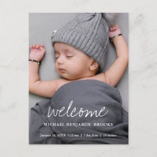 Photo Baby Arrival Announcement Postcard