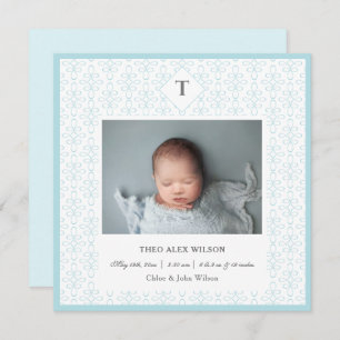 Photo Baby Boy Name Birth Announcement