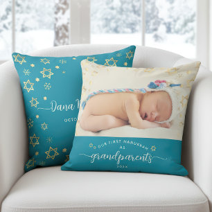 Photo Baby First Hanukkah Grandparents Star David Cushion
