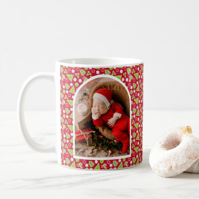 Photo Babys First Christmas Coffee Mug (With Donut)
