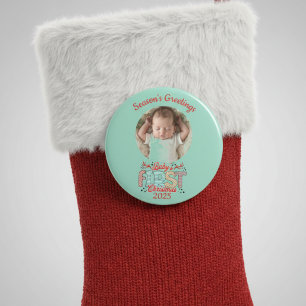 Photo BABY'S First Christmas Personalise Magnet