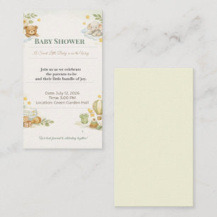 Photo Backdrop Family Gathering Keepsake   Elegant Enclosure Card
