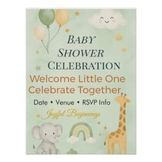 Photo Backdrop Family Gathering Keepsake | Elegant Poster