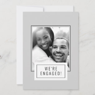 Photo Badge   B/W Photo   Grey   Engagement Card