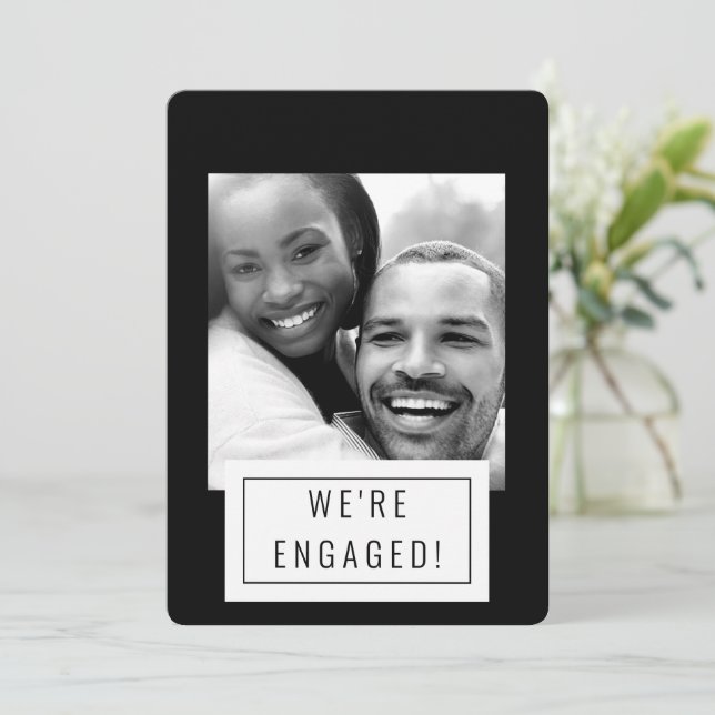 Photo Badge | Engagement Annoucement |  Card | B (Standing Front)