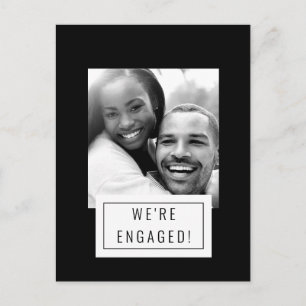 Photo Badge Engagement Announcement Postcard