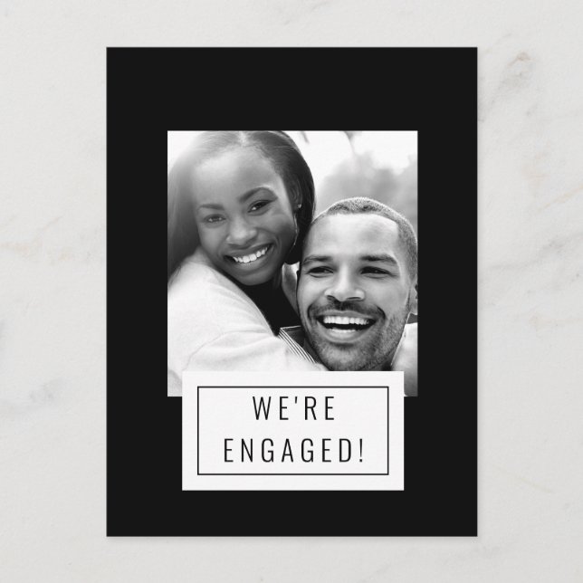 Photo Badge | Engagement Announcement | Postcard (Front)