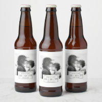 Photo Badge | Save The Date | Beer Label | White