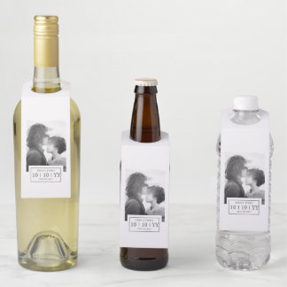 Photo Badge | Save the Date | Bottle Tag | White