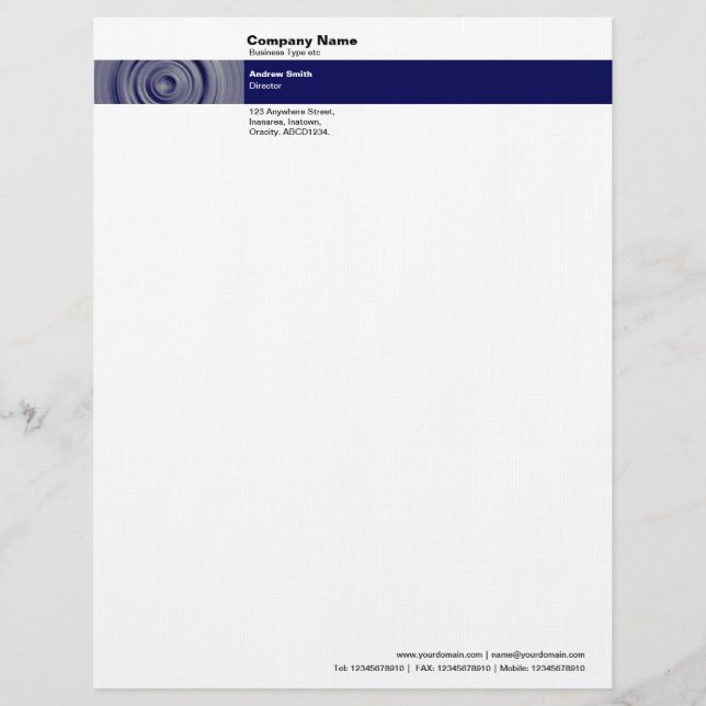 Photo Band - Abstract Wheel Custom Letterhead (Front)