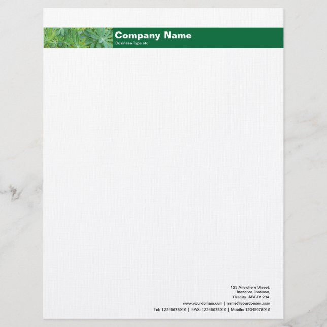 Photo Band v2 - Leaves Letterhead Design (Front)