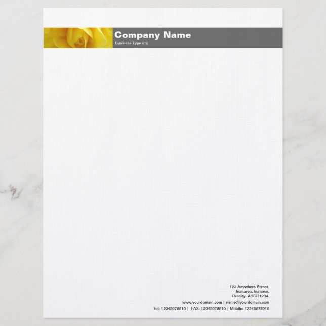 Photo Band v2 - Lisianthus Custom Letterhead (Front)