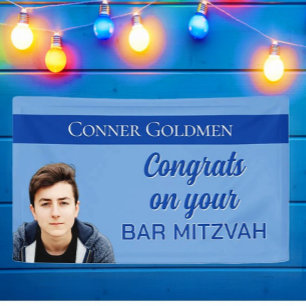 Photo Banner! Custom Bar Mitzvah Banner