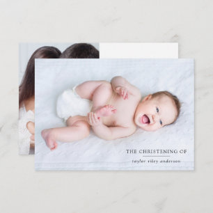 Photo Baptism Christening  Thank You Card