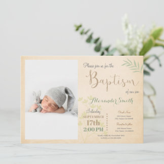 Photo Baptism Invitation
