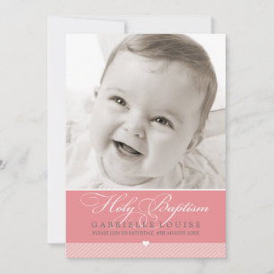 PHOTO BAPTISM INVITATION :: lovely type 1