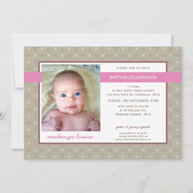 PHOTO BAPTISM INVITE :: glory 12L (Front)