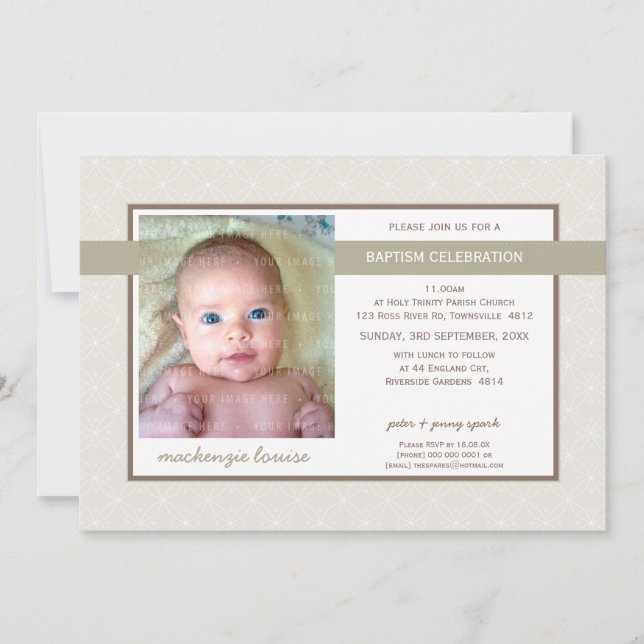 PHOTO BAPTISM INVITE :: glory 5L (Front)