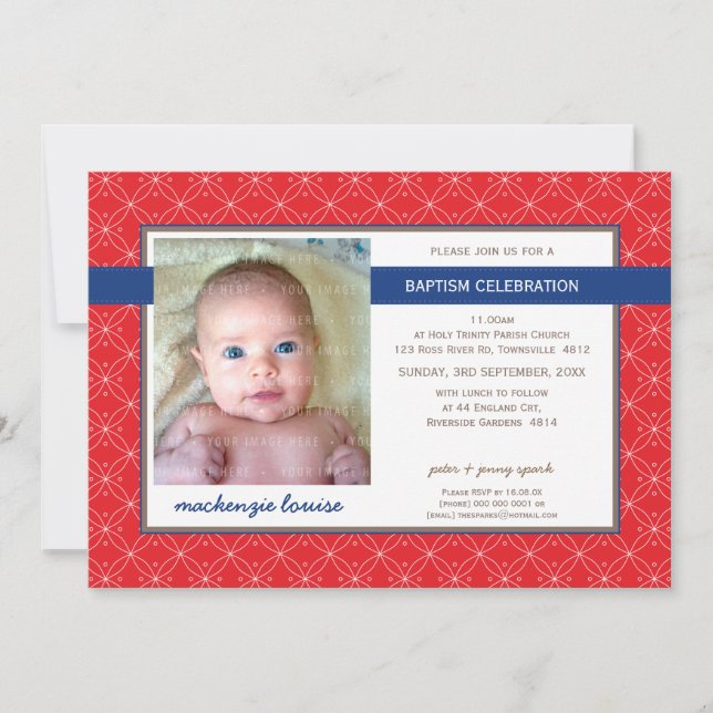 PHOTO BAPTISM INVITE :: glory 9L (Front)
