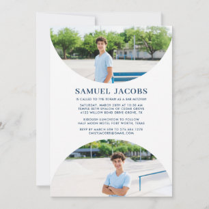 Photo Bar Mitzvah Invitation Modern