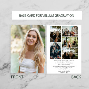 Photo BASE for vellum overlay graduation Announcement