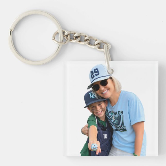 Photo Baseball Grandma Key Ring (Front)