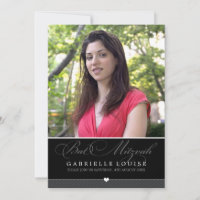 PHOTO BAT MITZVAH INVITE :: lovely type 2