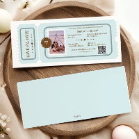 Photo BDusty Blue Boarding Pass Cosmic Wedding