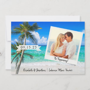 Photo Beach Palm Its Happening Destination Save The Date