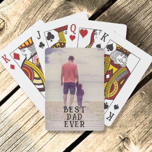 Photo Best Dad Ever Father Keepsake Playing Cards