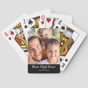 Photo Best Dad Playing Cards