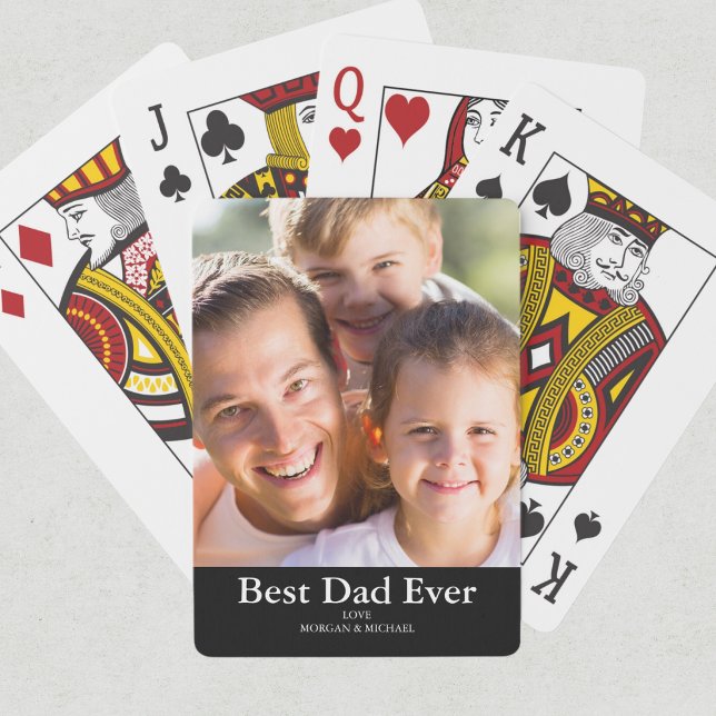 Photo Best Dad  Playing Cards (Creator Uploaded)