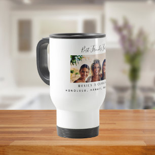 Photo best friends forever black white travel mug