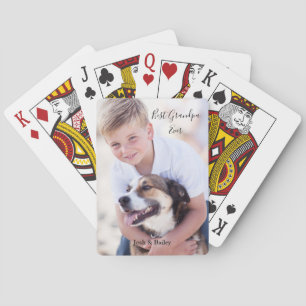 Photo Best Grandpa Ever  Playing Cards
