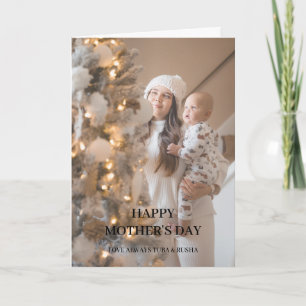 Photo Best Mom Modern Minimalist Mother’s Day Card