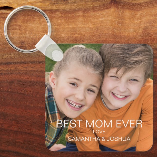 Photo Best Mum  Key Ring (Front)