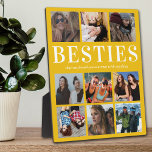 Photo Bestie Gift | Best Friend Plaque<br><div class="desc">Personalised friendship photo plaque featuring a golden yellow background that can be changed to any colour,  9 pictures of you and your bestie,  and a cute best friend quote.</div>