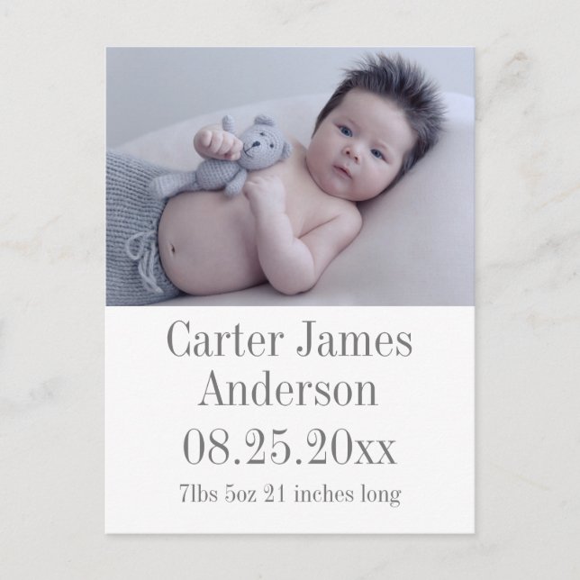 Photo Birth Announcement (Front)