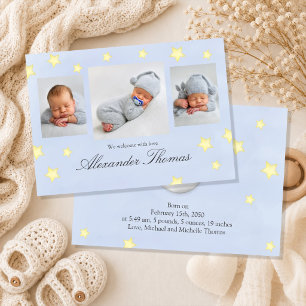 Photo Birth Announcement Cute Nursery Rhyme