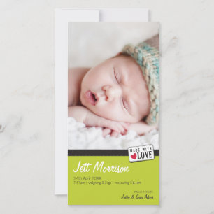 PHOTO BIRTH ANNOUNCEMENT :: made with love 1