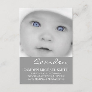 Photo Birth Announcement   Names
