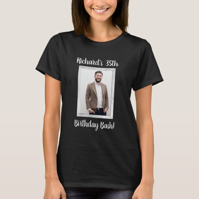 Photo birthday custom party celebration T-Shirt (Front)