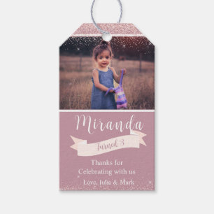 Photo Birthday Gift Tags